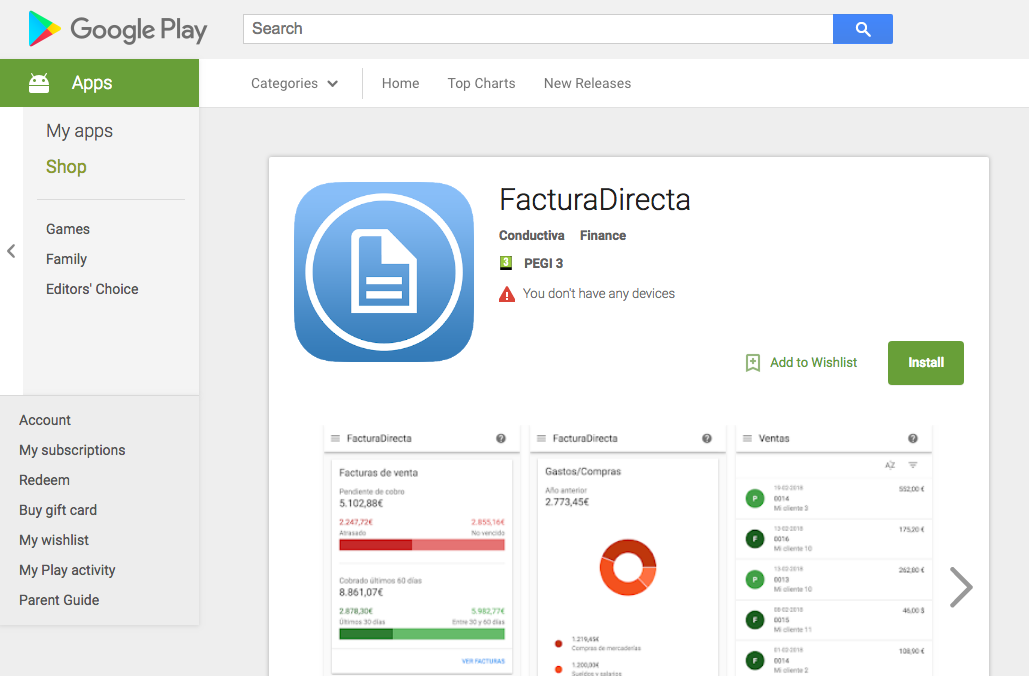 FacturaDirecta para iOS & Android