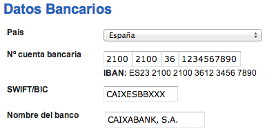 CODIGO BANCO ESPANA codigo banco espana: