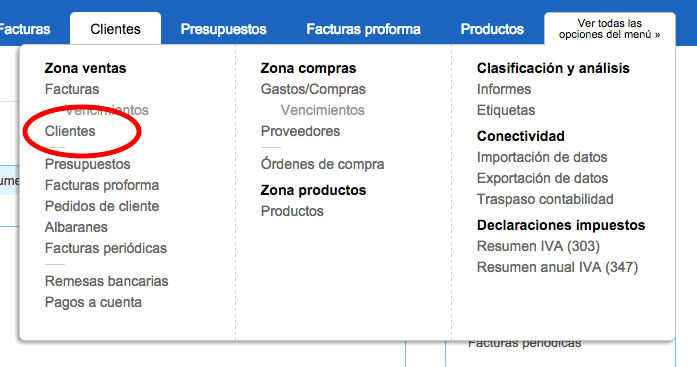 Acceso a clientes