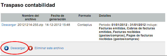 Ejemplo archivo de contabilidad generado Ejemplo archivo de contabilidad generado