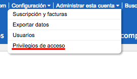 Privilegios de acceso