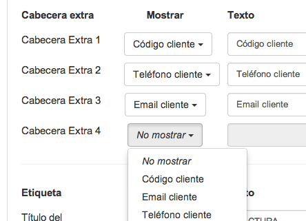 Datos adicionales del cliente