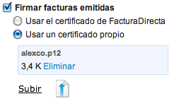 Usar certificado propio