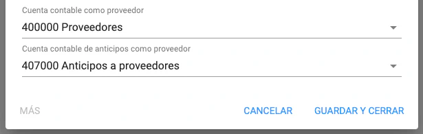 Cuenta de proveedores