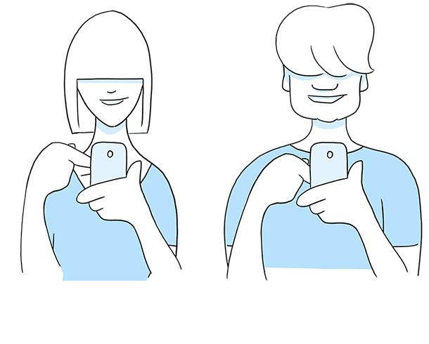 Mobile app users illustration