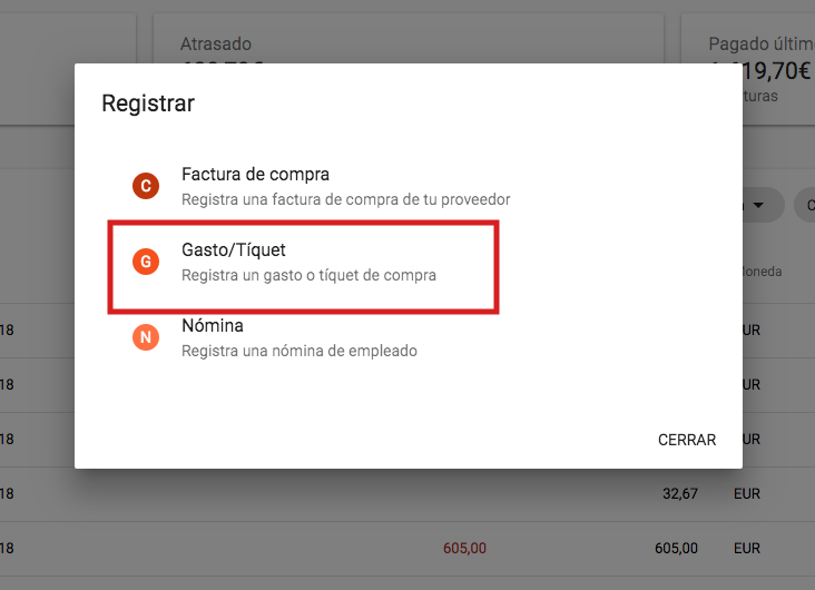 Registrar tíquet