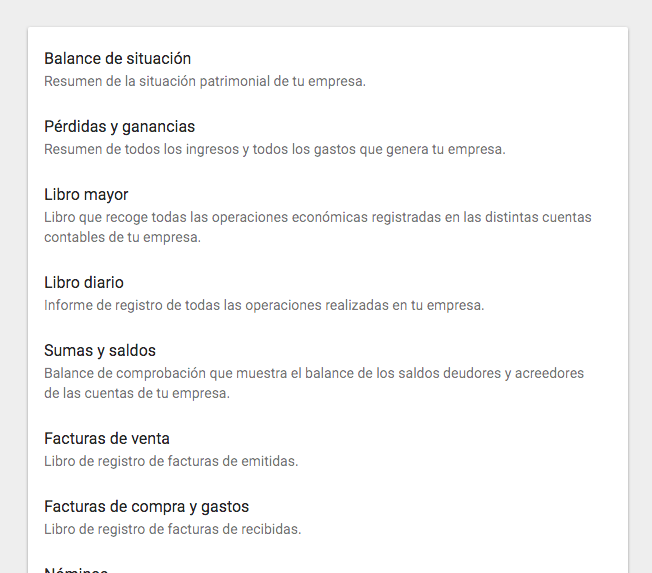 Seleccionar informe